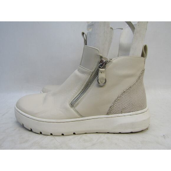Vionic Womens Size 8 M Ivory Leather Zip Ankle Fashion Boots Bootie - Picture 1 of 11